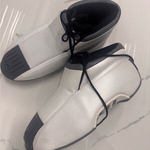 adidas Sleek White and Black Athletic Sneakers